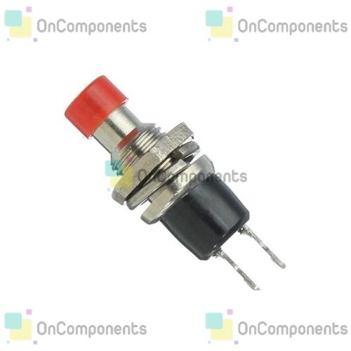 2PIN ROUND MOMENTARY SWITCH RED